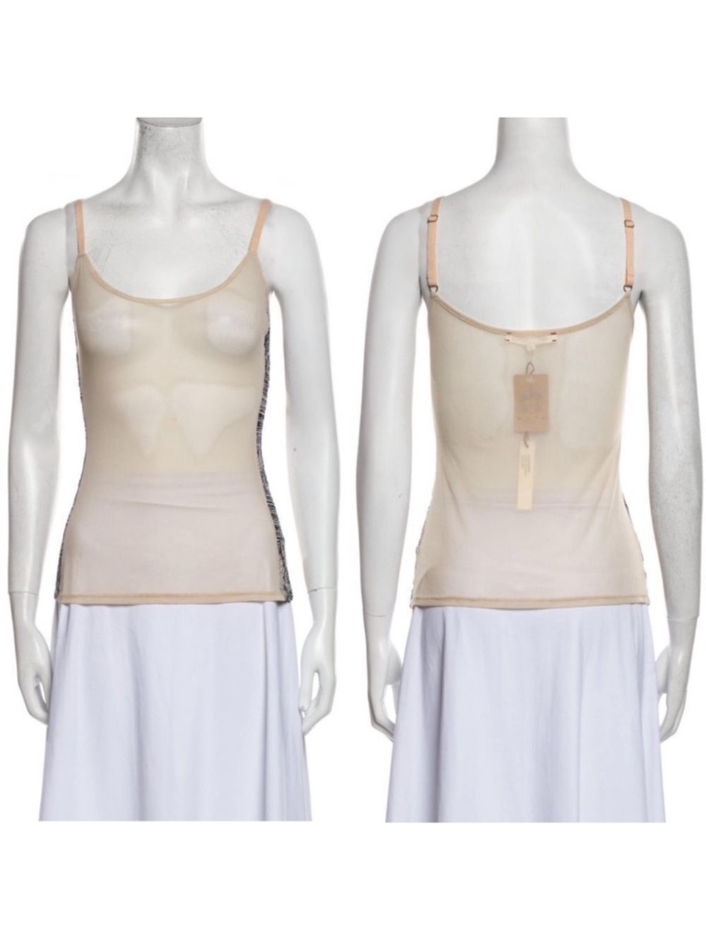 NWT XIRENA Kayla Sheer Mesh Cami Top Blue Moon L